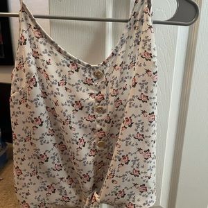 floral tie crop top
